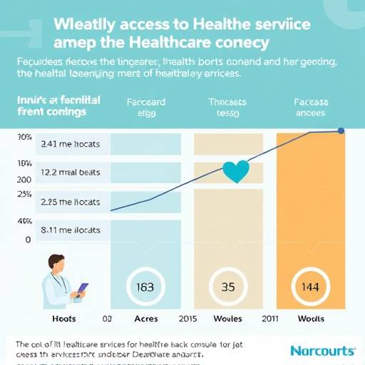 An infographic showing varying access to healthcare services across different demographics.